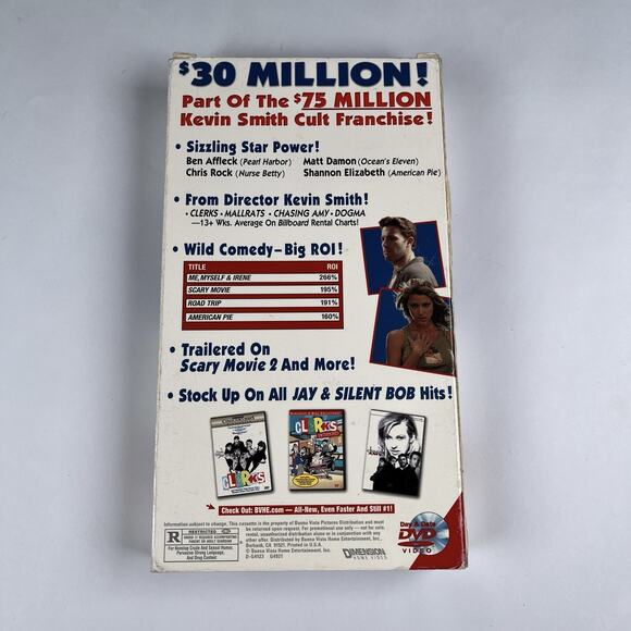 Jay and Silent Bob Strike Back VHS Promo Demo Screener Retailer Copy Kevin Smith - Picture 3 of 5